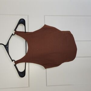 Lululemon Align High Neck Ribbed top - Roasted Brown